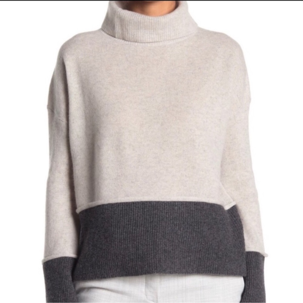 Knyt & Lynk 100% Cashmere color block Sweater sz S #I1